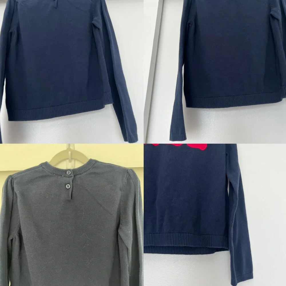 Gymboree Girls Embroidered Apple Sweater - Teacher's Favorite - Blue‎ SIZE 10